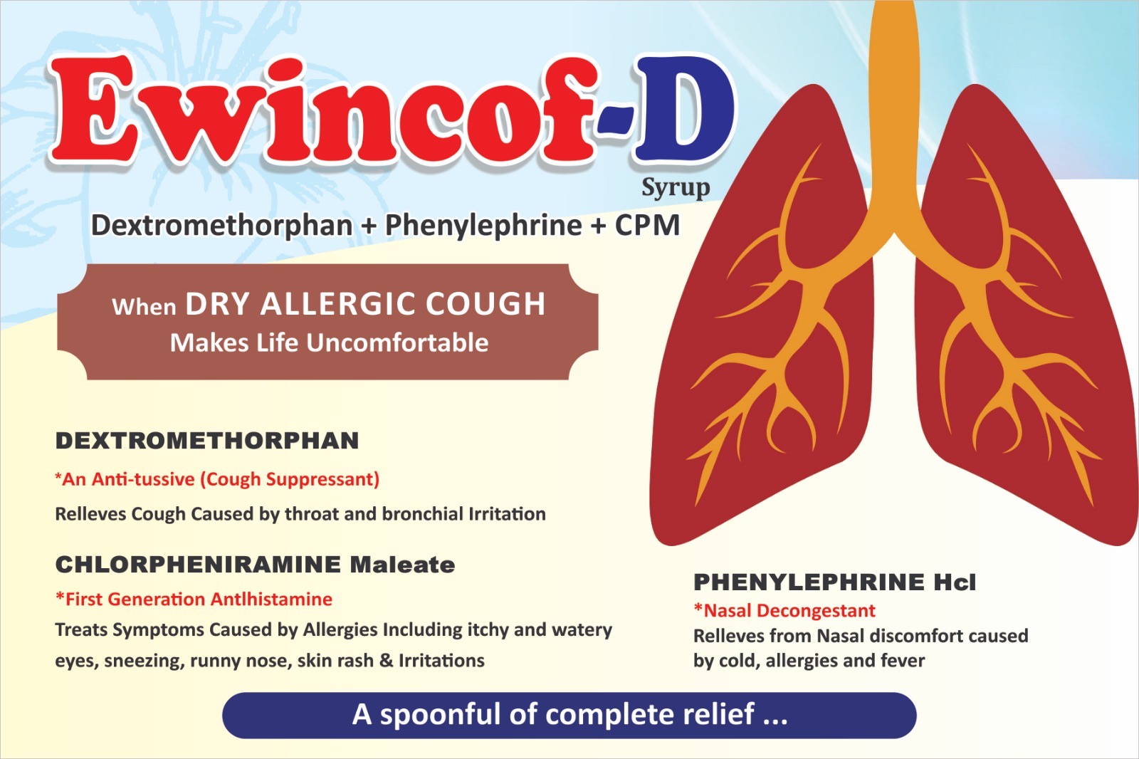 EWINCOF-D pharmaceutical product creative