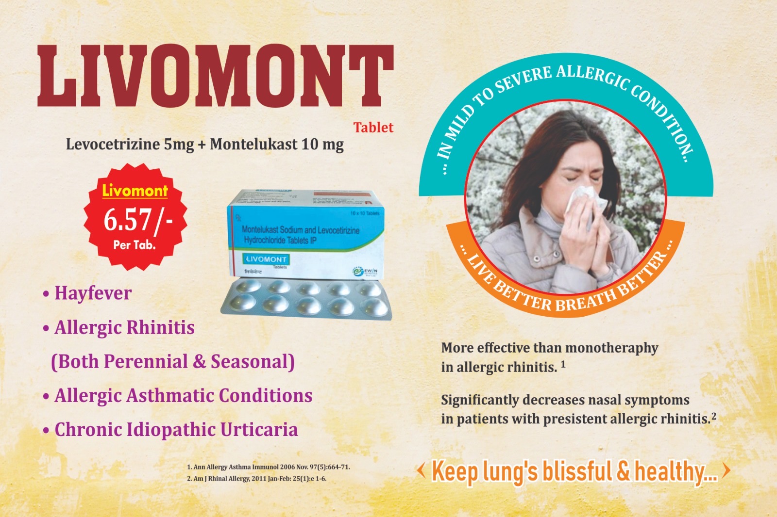 LIVOMONT pharmaceutical product creative