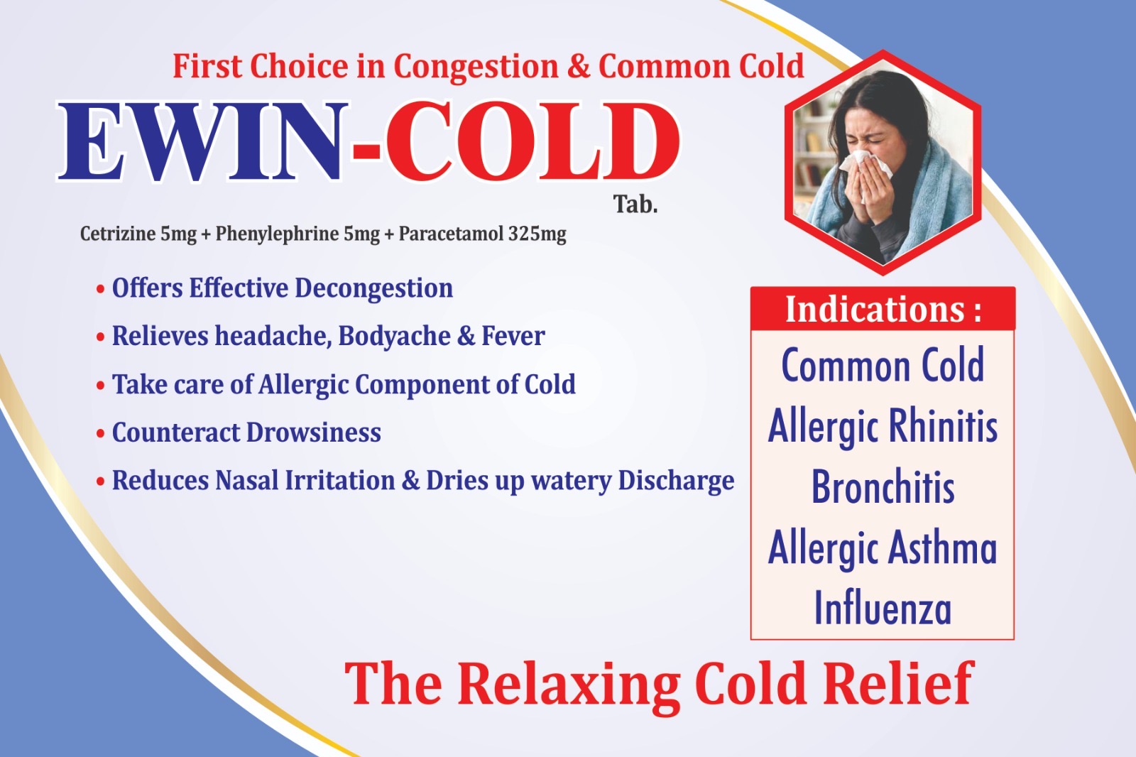 EWIN-COLD pharmaceutical product creative